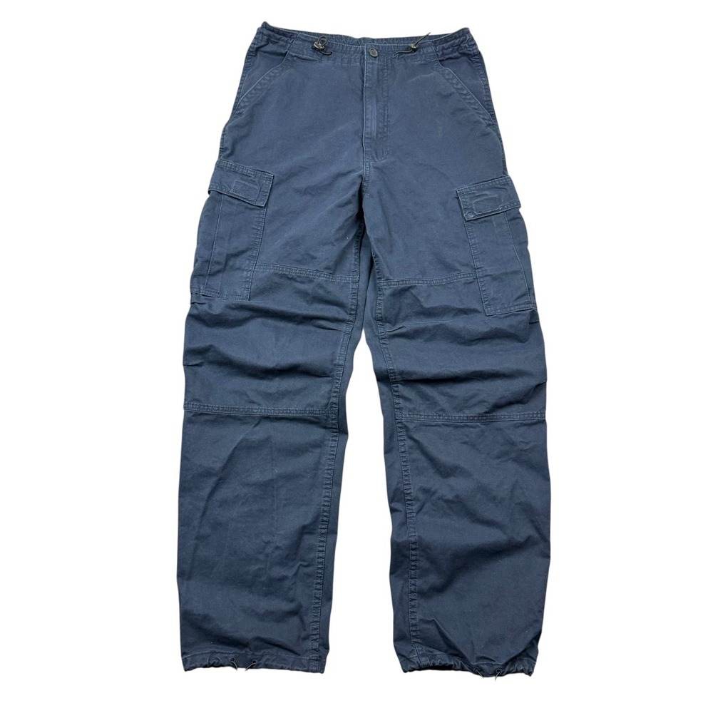 Brandy Melville Cargo‎ Pants Women 28x31 Blue Baggy Loose Relaxed High Rise